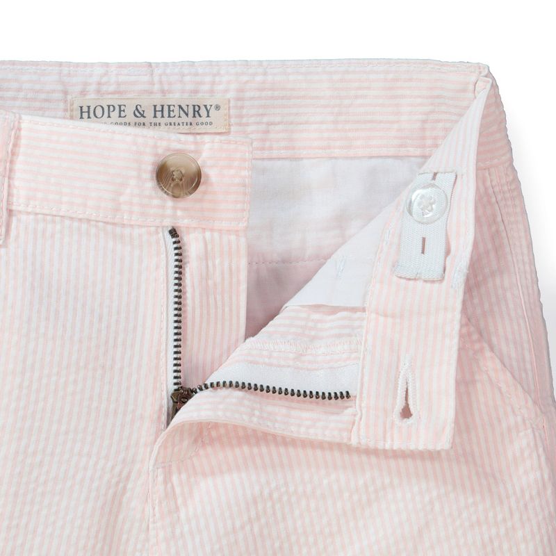 Hope & Henry Boys' Organic Cotton Seersucker Short, Kids, 3 of 7