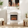 HOMCOM Baroque Fireplace Mantel, Freestanding Fireplace Surround with Ionic Leg for Electric Fireplaces, 43.3" W x 42.8" H, White - 3 of 4