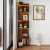 YONWAY Corner Bookshelf, 5 Tier Corner Display Storage Book Shelf Freestanding L Shaped Display Shelf Stand for Living Room, Home Office - 2 of 4