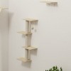 TopComfy Pet Tower Wall Mounted Cat Furniture 4 Piece Set Floating Perches Space Saving Climber Indoor Pet Toy for Cats, Beige, 13.7"*14.6"*9.5" - 4 of 4