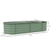 Syemin Galvanised Steel Raised Garden Bed Kit, Planter Boxes with Rubber Edging, Open Bottom for Backyard, Garden, Patio, Green, 23.5"*14.25"*6.75" - 4 of 4