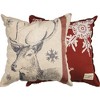 Primitives by Kathy Holiday Snowflake Deer Throw Pillow - 2 of 3
