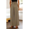 Coolmee Flowy Wide Leg Palazzo Pants for Women Dressy Casual Elastic Waist Lounge Long Trousers with Pocket - 3 of 4
