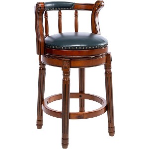 NicBex Bar Stools for Kitchen Island,Modern  Leather Counter Bar Stools with Wood Footrests,Bar Chairs for Dining Rooms,Kitchens Islands,Brown/Cream - 1 of 4