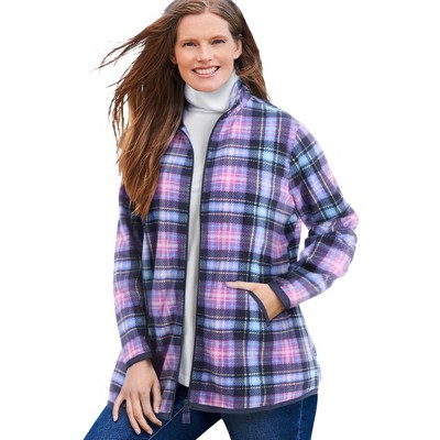 Woman Within Zip-Front Microfleece Jacket