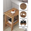 Set of 2 End Tables with 2-Tier Storage Shelf, Narrow Side Tables and Nightstands for Living Room, Bedroom, Entryway, or Small Spaces - 4 of 4