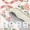 Pastoral Floral Washable Area Rug Non Slip Farmhouse Floor Cover Soft Non Shedding Indoor Rug Low Pile Foldable Carpet for Living Rom Bedroom Nursery - 4 of 4