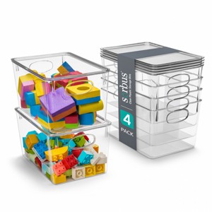 Sorbus Large Storage Containers with Lids - Toy Organizers and Storage Bin - Clear Containers for Organizing - 1 of 4