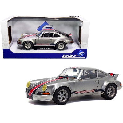 Porsche 911 RSR Silver Metallic with Stripes "Backdating Outlaw" 1/18 Diecast Model Car by Solido