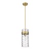 Fontaine 6.5" Steel Pendant Light - Dimmable, Damp Rated, Elegant Waterglass Shade - 3 of 4