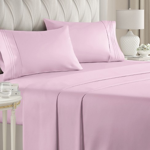 Cgk Linens Solid 4 Piece Bed Sheet Set - Ultra Soft And Breathable ...