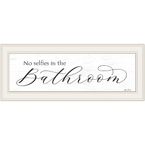 No Selfies in the Bathroom by Lori Deiter, Ready to Hang Framed Print, White Frame - 1 of 1