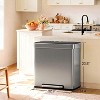 Kitchen, 16 Gallon (2 x 8 Gallon) Dual Compartment Garbage Can, 60L Pedal Recycling Bin, Stainless Steel, 15 Trash Bags Included - 3 of 4