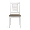 Simple Relax Set of 2 Upholstered Dining Side Chairs with Louvered Back - 3 of 4