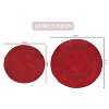 Radiant Bathroom Rugs Set, Washable Rug, Thick Extra Soft and Absorbent bath Rug, Bath Mat Set, Bath Floor Mat Non-Slip, 2 Pcs Set(22+30), Red - 3 of 4