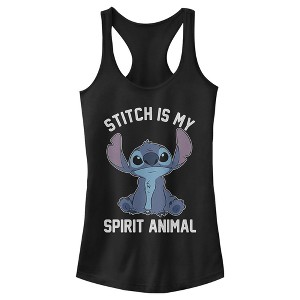 Juniors Womens Lilo & Stitch Experiment 626 Spirit Animal Racerback Tank Top - 1 of 4