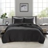 FIONECA Reversible Antimicrobial Brushed Microfiber Coverlet Set Farmhouse Pick Stitch Quilted Bedding - 2 of 4