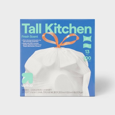 UltraStretch Tall Kitchen Drawstring Trash Bags - Fresh Scent - 13gal/100ct - up&up™