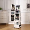 Garvee Swivel Jewelry Armoire with Full Length Mirror, Jewelry Armoire with Led,Lockable, Easy Assembly(White) - 3 of 4