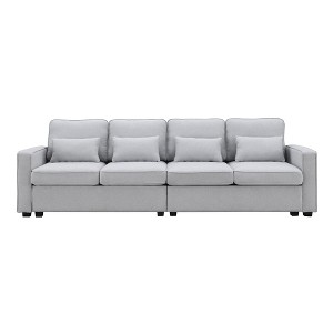 NicBex 104 Inch Sectional Sofa Couch Modern Convertible Linen Fabric Upholstered Sleeper Sofa with Armrest & Side Pockets for Living Room - 1 of 4