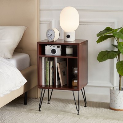 Record Player Stand, Record Player Table, Vinyl Record Stand for Living Room,Turntable Stand Record Player Cabinet with Metal Legs