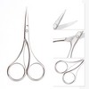 Women Bend Scissors Eyebrow Trimmer Scissors Silver Tone 1 Pc - image 3 of 3