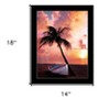HomeRoots Palm Tree Sunset Black Framed Print Wall Art - 3 of 4