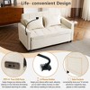 NicBex 56.9 Inch Pull-out Sofa Bed Loveseat Sofa with 2 USB Ports,Side Pockets and Phone Holder for Living Room,Apartment,Office - 4 of 4