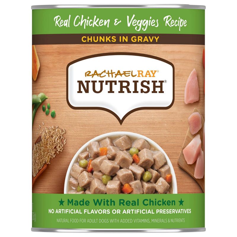 Rachael Ray Nutrish Chunks in Gravy with Chicken &#38; Vegetable Flavor Singles Wet Dog Food - 13oz, 1 of 13