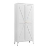Homy Casa Metal Storage Cabinet with Double Doors, Freestanding Wardrobe for Bedroom or Entryway - 2 of 4