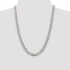 Black Bow Jewelry Men's 9mm Sterling Silver Solid Pave Curb Chain Necklace - 3 of 4