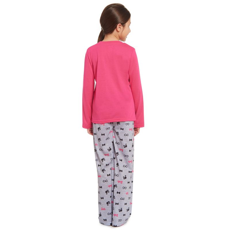 Barbie Girls Pullover Pajama Shirt and Pants Sleep Set Little Kid to Big Kid, 5 of 10