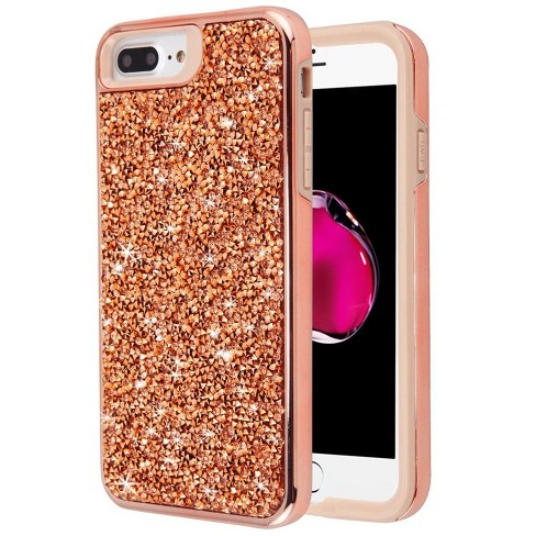 Mybat Mini Crystals Rhinestones Desire Hard Cover Case For Apple Iphone 6 Plus 6s Plus 7 Plus 8 Plus Rose Gold Target