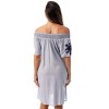 Riviera Sun Womens Off Shoulder Short Dress w/Embroidery - Sundress Bathing Suit Cover Up - 3 of 3