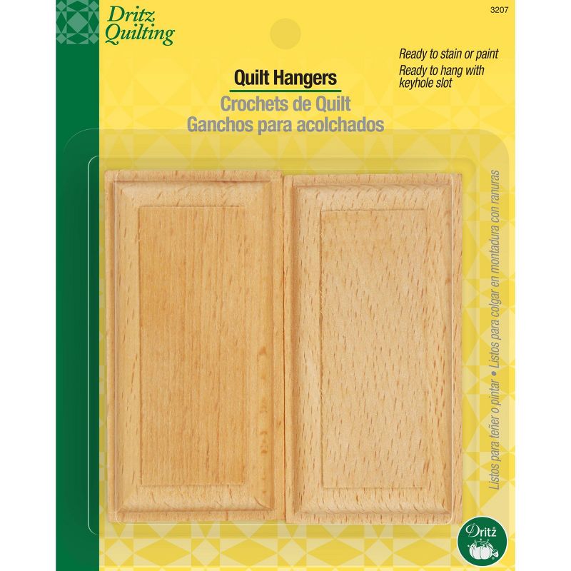 Dritz 2ct Quilt Hangers Unfinished Wood, 1 of 6