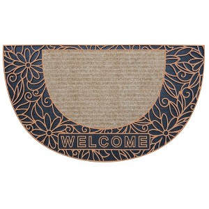 J&V TEXTILES Original Durable Rubber Door Mat, 18x28, Heavy Duty Doormat, Indoor Outdoor, Waterproof, Easy Clean, Low-Profile Mats for Entry, Garage - 1 of 2