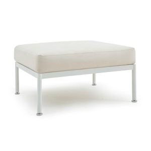 TOV Furniture Dunes Outdoor Ottoman in Cream - 1 of 4