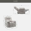 NicBex Recliner Chair Electric Power Lift Chair with 1 Side Pocket Message Chair with Heating Living Room Chairs for Reading Room - 3 of 4