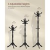 Solid Wood Coat Stand, Freestanding Hall Tree with 11 Hooks & Triple Leg Base, 121 lb Capacity for Entryway Hallway - 4 of 4
