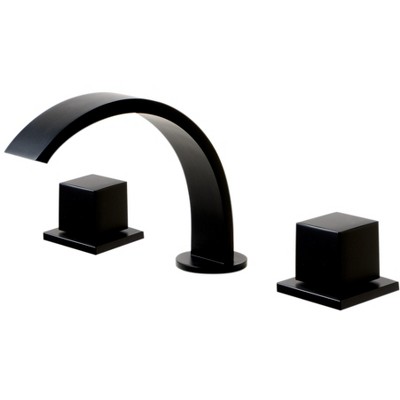 ALFI Black Matte Widespread Modern Bathroom Faucet