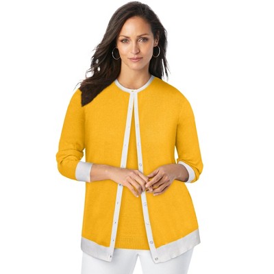 Jessica London Women's Plus Size Fine Gauge Cardigan