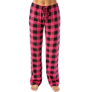 Just Love Womens Buffalo Plaid Knit Jersey Pajama Pants Buffalo Check - 1 of 3