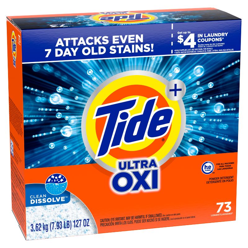 Tide Oxi Powder Laundry Detergent - 127oz, 3 of 9