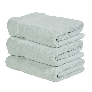 Splash Ultra-Soft Zero Twist 100% Ring Spun Cotton Bath Towel Set - Reversible, 550 GSM, Breathable, Lightweight, Highly Absorbent Towels for Bathroom - 1 of 4