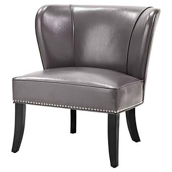 Hilton Concave Back Armless Chair Gray - Madison Park
