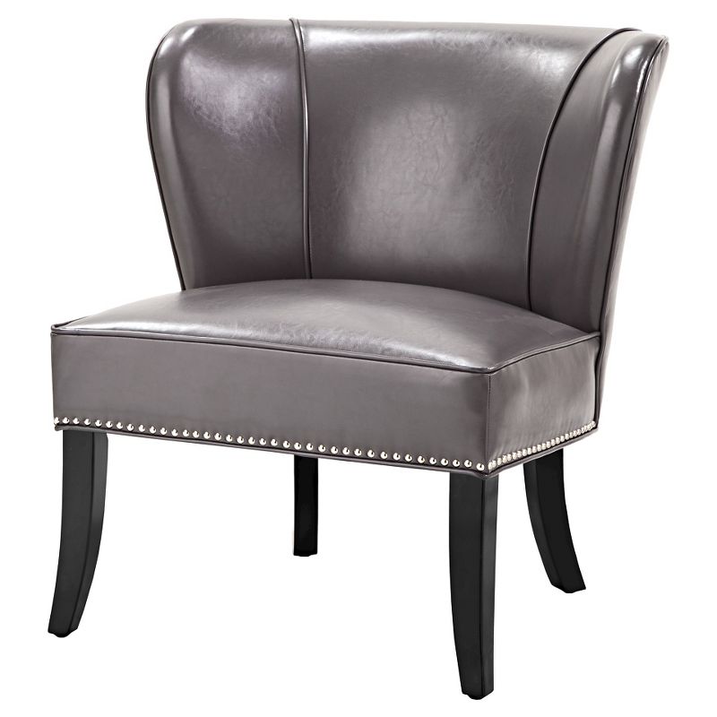 Hilton Concave Back Armless Chair Gray - Madison Park, 1 of 8