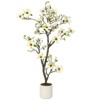 Garvee 4/5/6FT Artificial Magnolia Tree,Fake Indoor Tree, Realistic Real Touch Leaves and Flowers Perfect for Indoor,Living Room,Office,Hotel Decor - 2 of 4