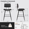 Arceso Bentwood Counter Height Bar Stool Set of 4, PU Leather Upholstered Barstools with Back, Bar Chairs 24.5 Inch - 3 of 4