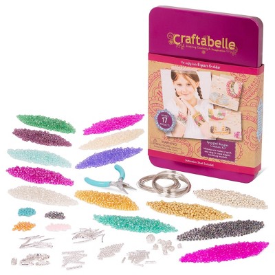 Craftabelle Jewelry Set with Memory Wire Spangled Bangles Creation Kit 366pc