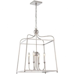 Crystorama Lighting Sylvan 4 - Light Chandelier in  Polished Nickel - 1 of 3